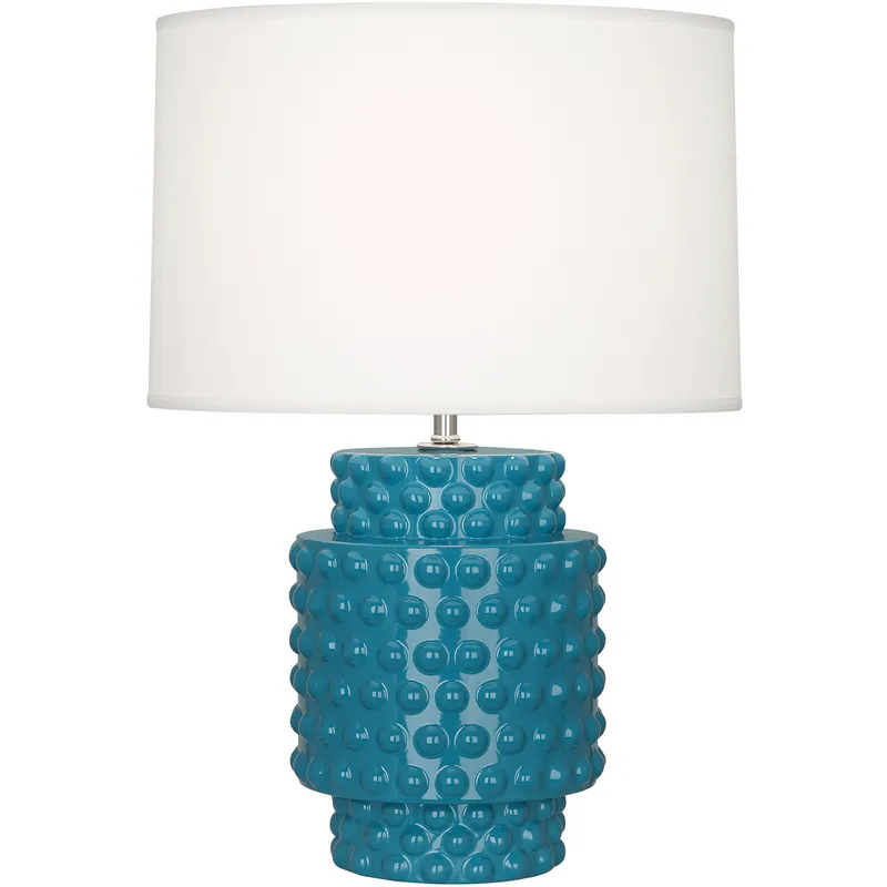 Small Dolly 21.38 inch 150 watt Peacock Accent Lamp Portable Light in Fondine