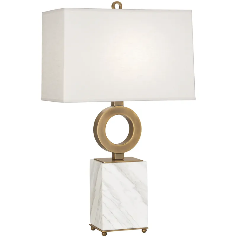 Oculus 28 inch 150 watt Warm Brass Table Lamp Portable Light in Oyster Linen