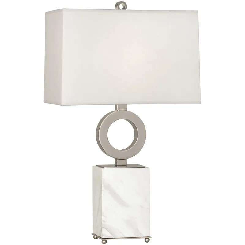 Oculus 28 inch 150 watt Antique Silver Table Lamp Portable Light in Oyster Linen