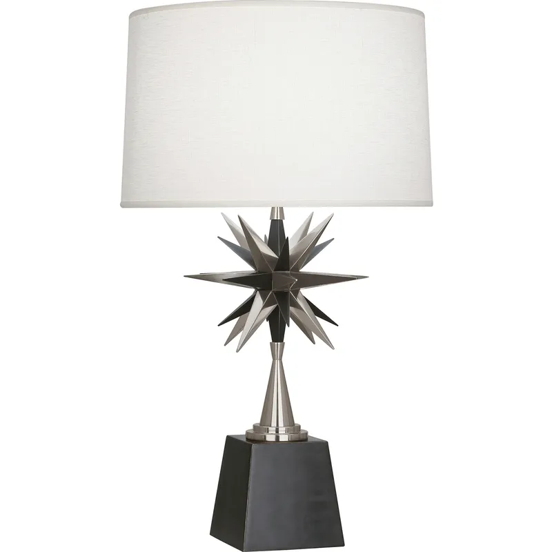 Cosmos 29.5 inch 150 watt Antique Silver with Deep Patina Bronze Table Lamp Portable Light