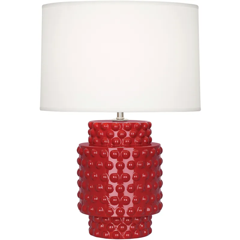 Small Dolly 21.38 inch 150 watt Ruby Red Accent Lamp Portable Light in Fondine