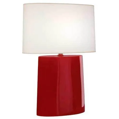 Victor 26.25 inch 100 watt Oxblood Table Lamp Portable Light