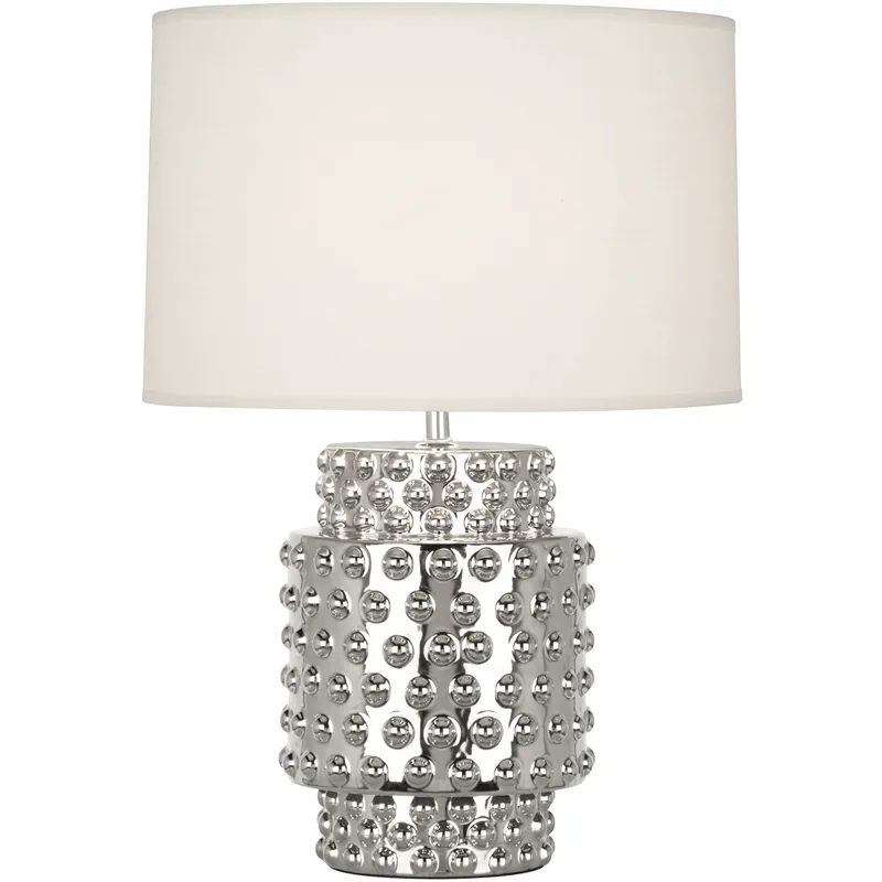 Small Dolly 21.38 inch 150 watt Nickel Metallic Accent Lamp Portable Light in Fondine