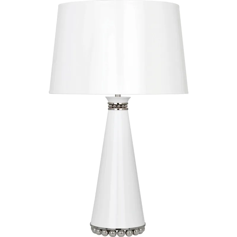 Pearl 29.38 inch 150 watt Lily Table Lamp Portable Light in Polished Nickel, Lily With Silver