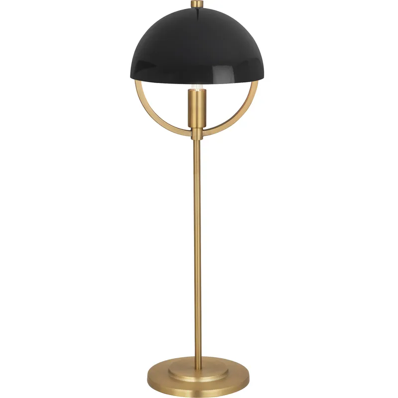 Mavisten Edition Copernica 25.5 inch 60 watt Lacquered Burnished Brass with Brass Table Lamp Portable Light in Piano Black