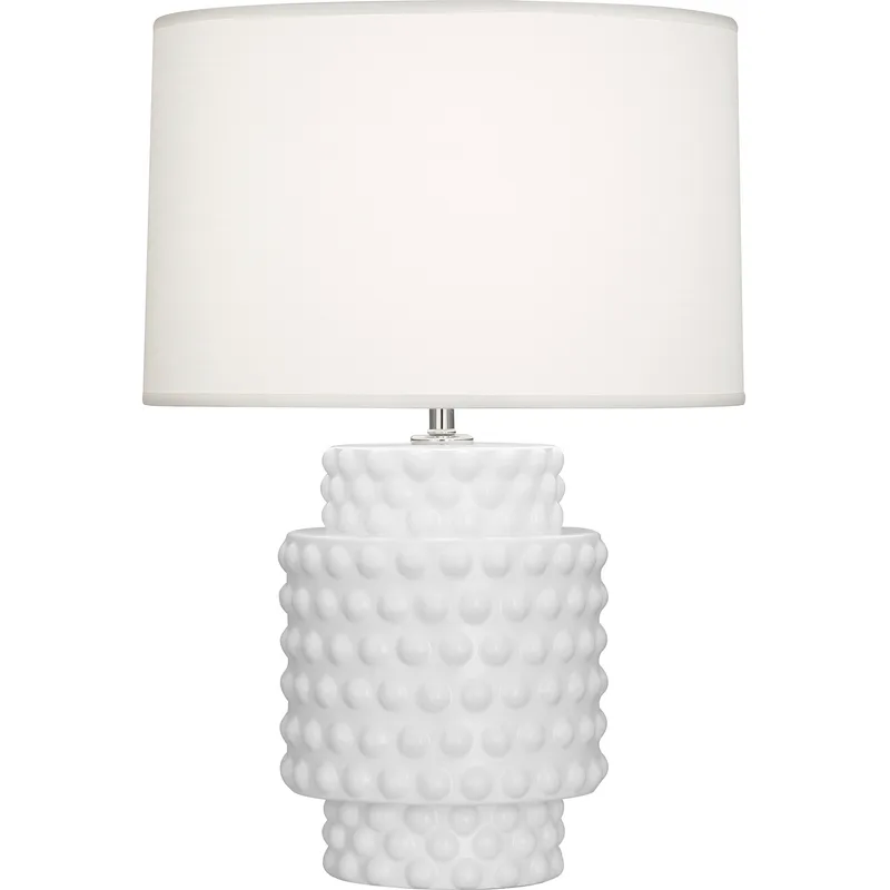 Small Dolly 21.38 inch 150 watt Matte Daisy Glazed Textured Ceramic Accent Lamp Portable Light in Fondine