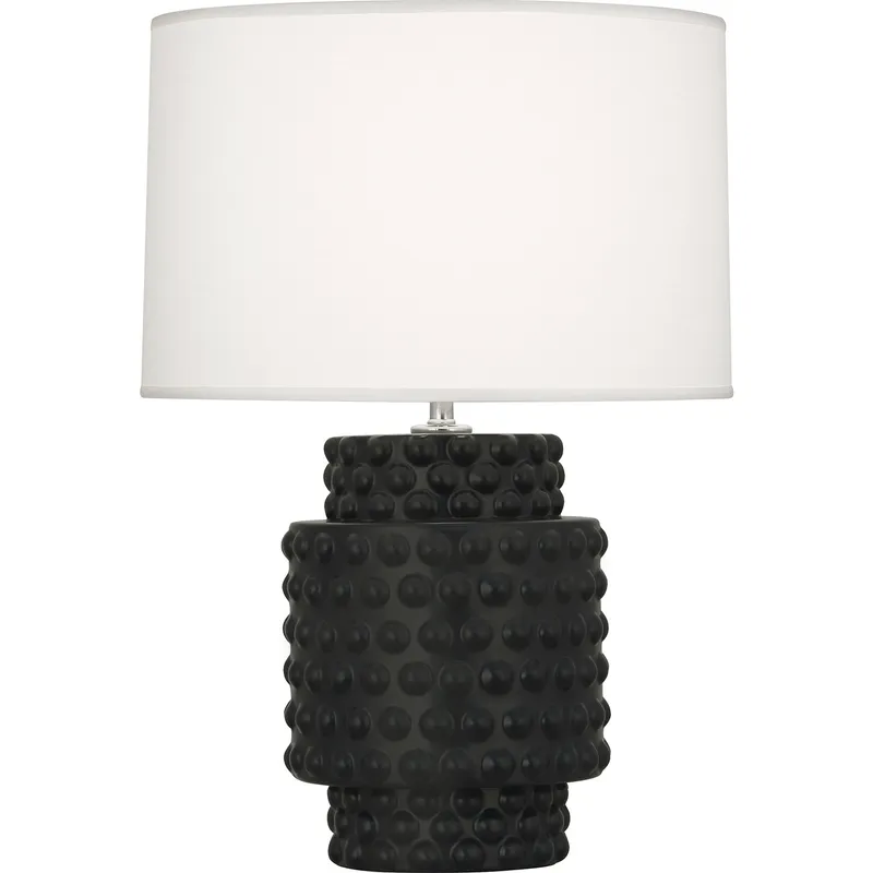 Small Dolly 21.38 inch 150 watt Matte Obsidian Glazed Textured Ceramic Accent Lamp Portable Light in Fondine