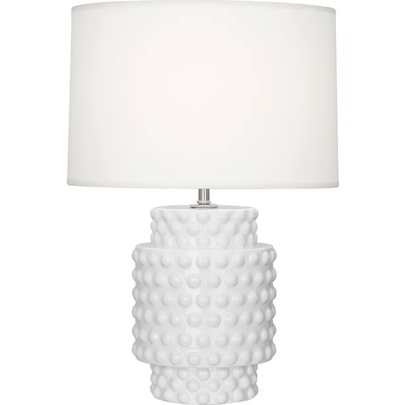 Small Dolly 21.38 inch 150 watt Daisy Glazed Textured Ceramic Accent Lamp Portable Light in Fondine