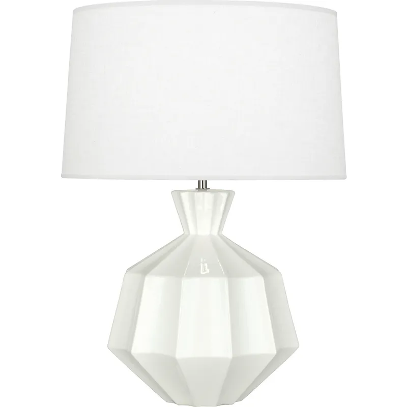 Orion 27 inch 150 watt Lily Table Lamp Portable Light, Polished Nickel Accents