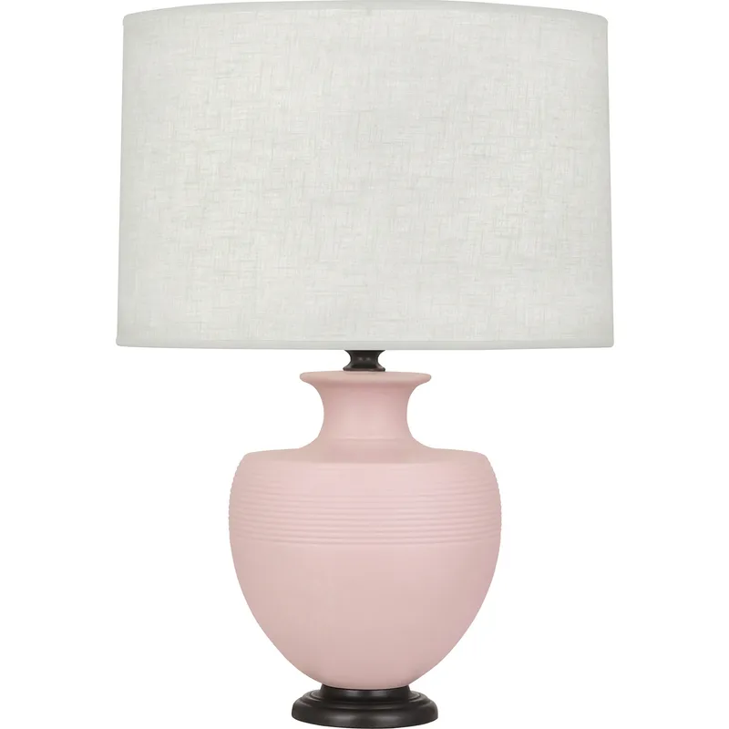 Michael Berman Atlas 25.25 inch 150 watt Matte Woodrose Table Lamp Portable Light in Deep Patina Bronze