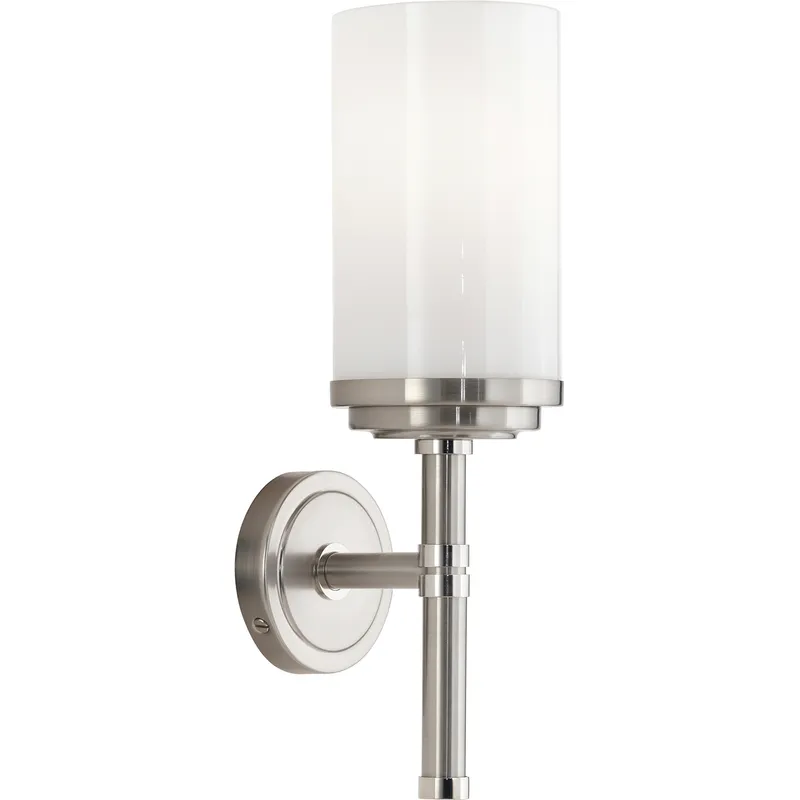 Halo 1 Light 3.94 inch Brushed Nickel Wall Sconce Wall Light