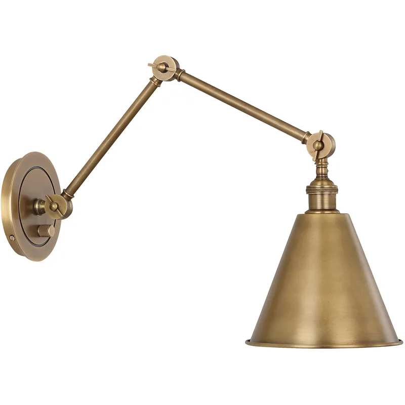 Alloy 1 Light 7.5 inch Warm Brass Wall Sconce Wall Light