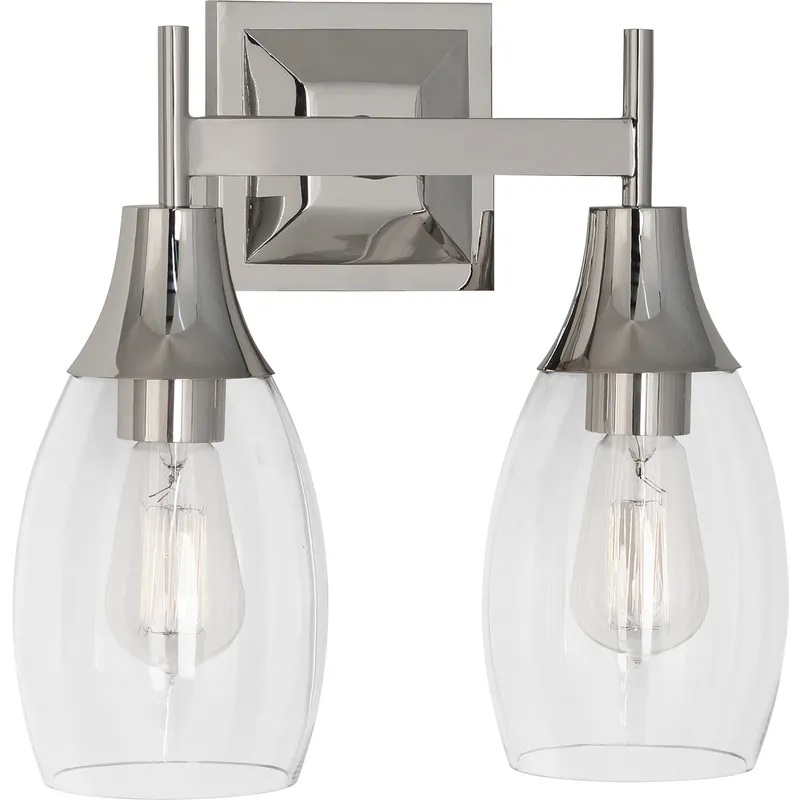 Grace 2 Light 13.13 inch Polished Nickel Wall Sconce Wall Light