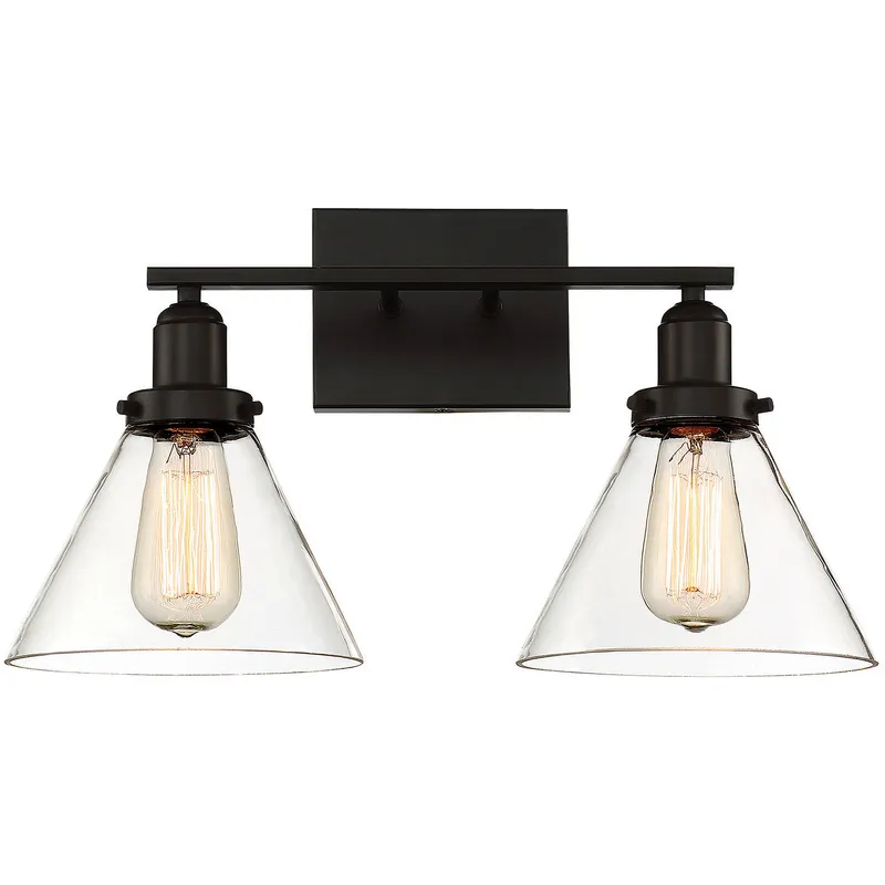 Drake 2 Light 17.75 inch English Bronze Bathroom Vanity Light Wall Light, Essentials