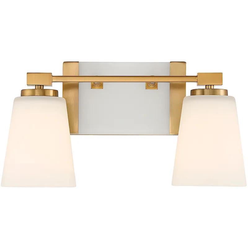 Darby 2 Light 15.25 inch Warm Brass Bathroom Vanity Light Wall Light