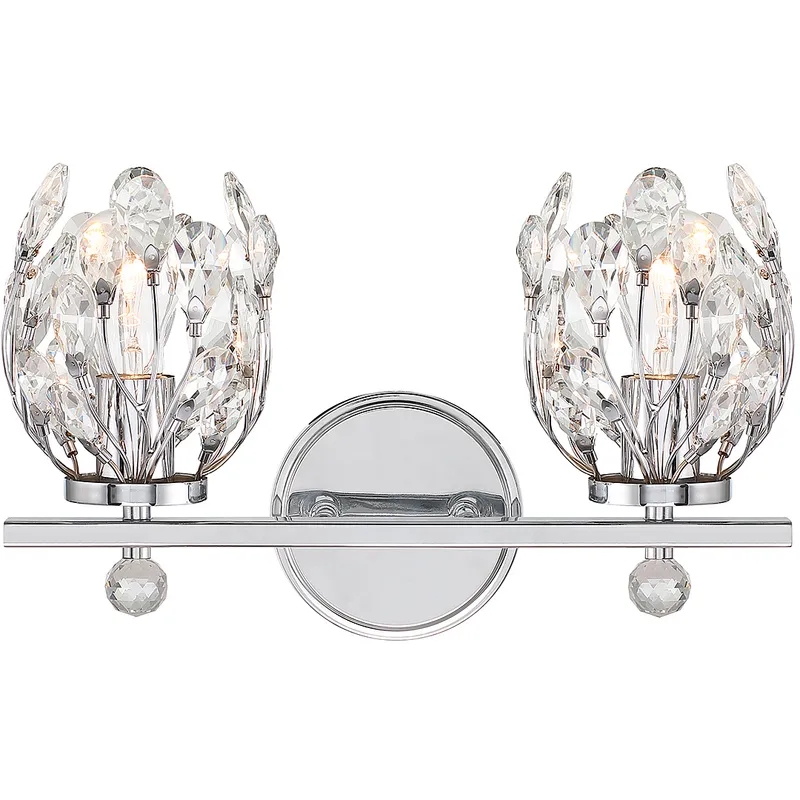 Moreno 2 Light 15.5 inch Polished Chrome Bathroom Vanity Light Wall Light