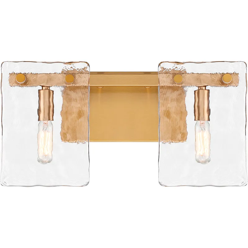 Genry 2 Light 15.25 inch Warm Brass Bathroom Vanity Light Wall Light