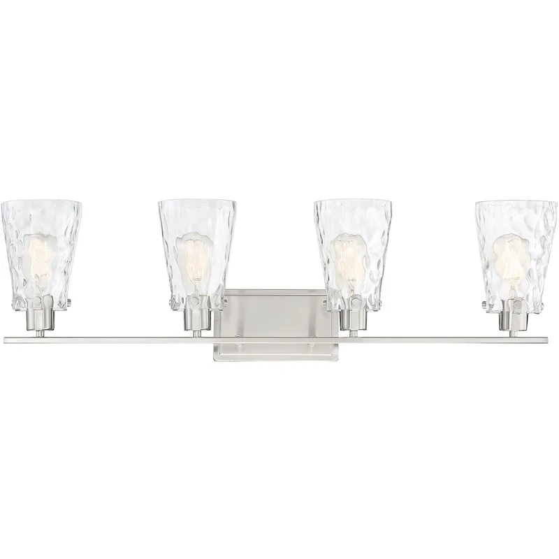 Vaughan 4 Light 32.5 inch Satin Nickel Bathroom Vanity Light Wall Light