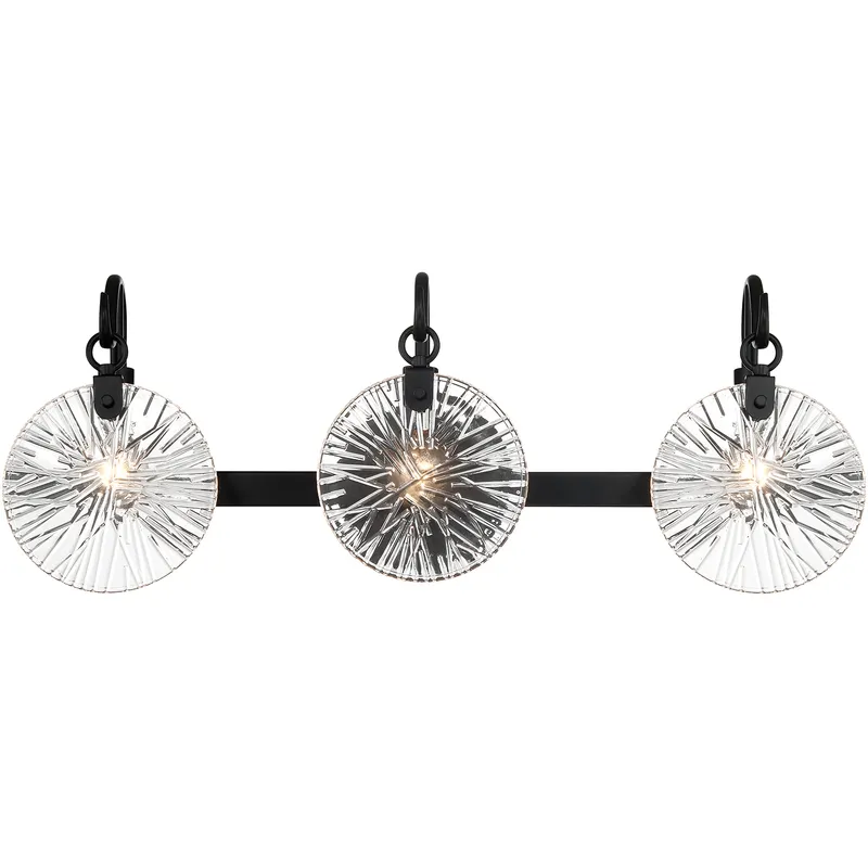Addison 3 Light 24 inch Black Bathroom Vanity Light Wall Light