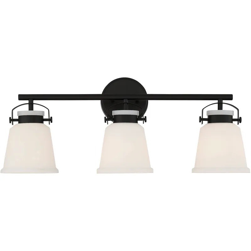 Kaden 3 Light 26 inch Black Bathroom Vanity Light Wall Light, Essentials