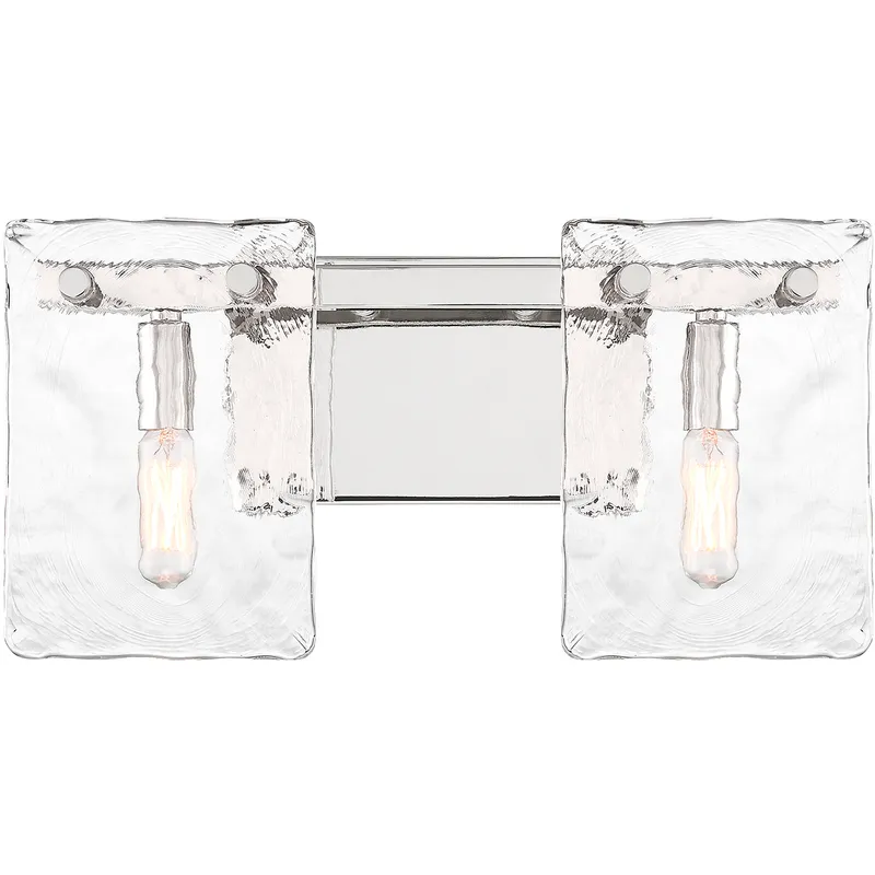 Genry 2 Light 15.25 inch Polished Nickel Bathroom Vanity Light Wall Light