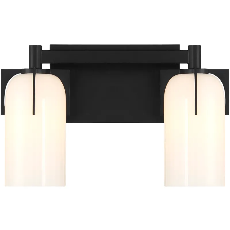 Caldwell 2 Light 14.75 inch Black Bathroom Vanity Light Wall Light