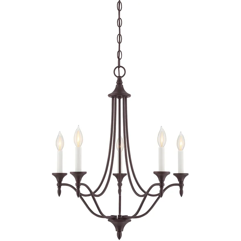 Herndon 5 Light 21 inch English Bronze Chandelier Ceiling Light, Essentials