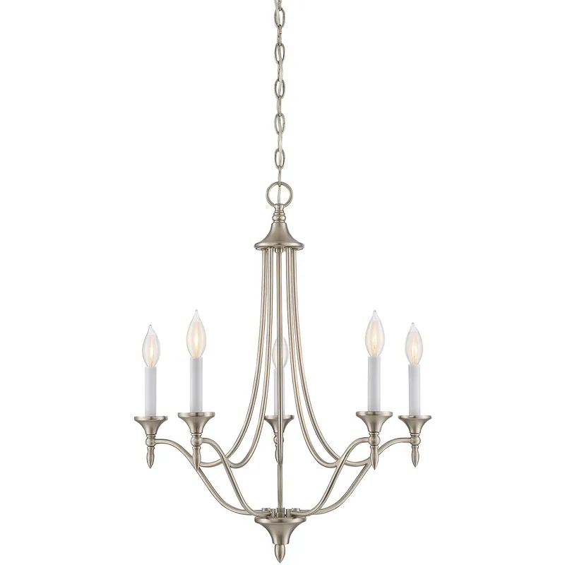Herndon 5 Light 21 inch Satin Nickel Chandelier Ceiling Light, Essentials