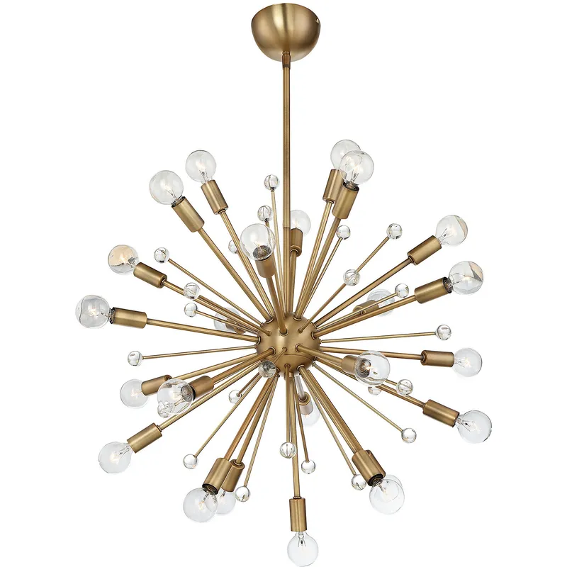 Galea 24 Light 23 inch Warm Brass Chandelier Ceiling Light, Essentials