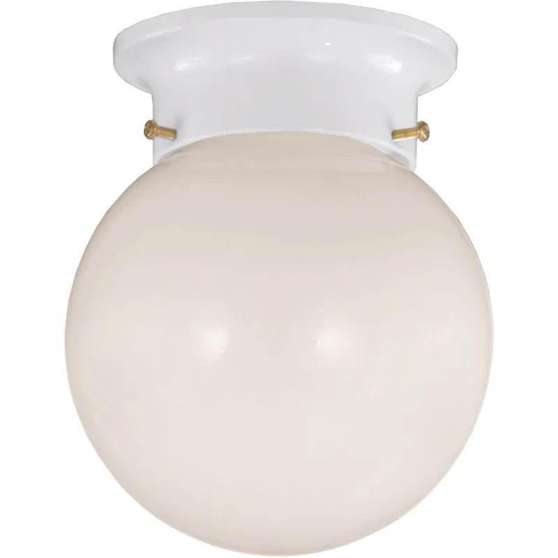 Stella 1 Light 5 inch White Flush Mount Ceiling Light
