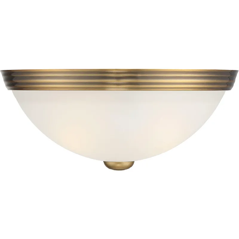 Stella 2 Light 11 inch Warm Brass Flush Mount Ceiling Light, Essentials