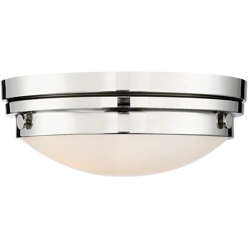 Lucerne 2 Light 13.25 inch Polished Nickel Flush Mount Ceiling Light, Essentials