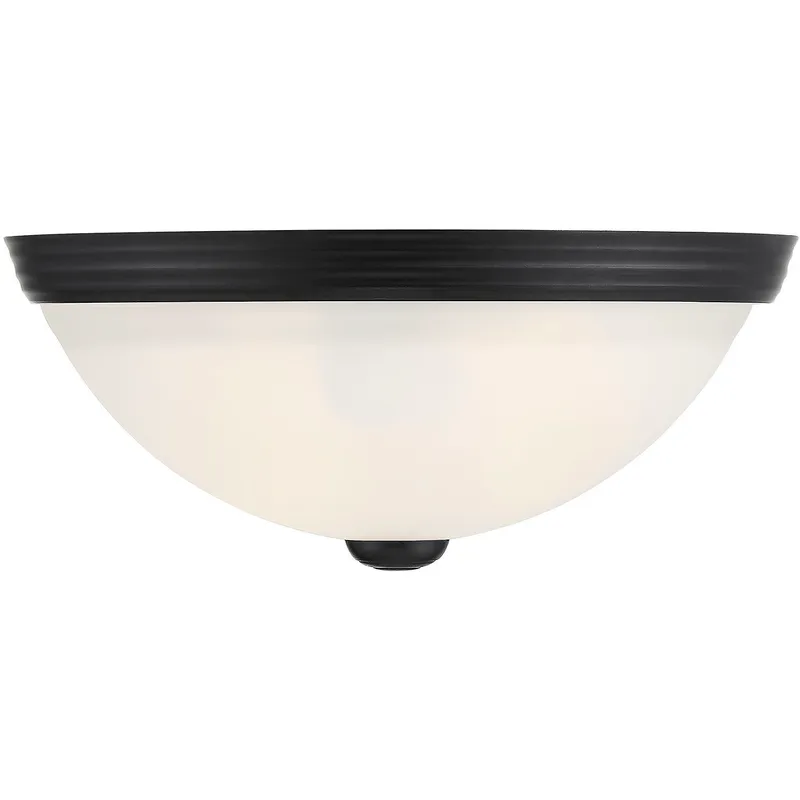 Stella 2 Light 11 inch Black Flush mount Ceiling Light, Essentials