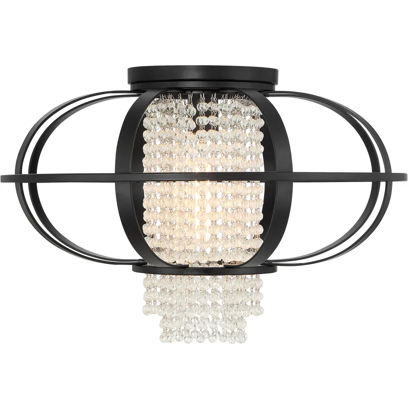 Idlewild 1 Light 20 inch Matte Black Flush Mount Ceiling Light