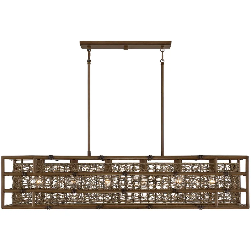 Treviso 6 Light 48.5 inch Grapevine Linear Chandelier Ceiling Light
