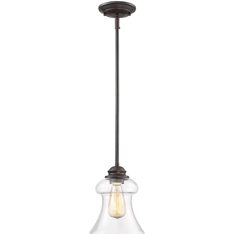Vintage 1 Light 7.5 inch English Bronze Mini-Pendant Ceiling Light, Essentials