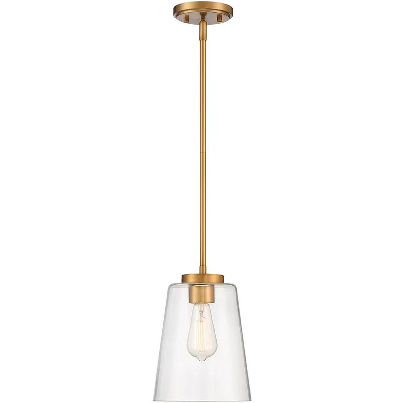 Calhoun 1 Light 8 inch Warm Brass Pendant Ceiling Light, Essentials
