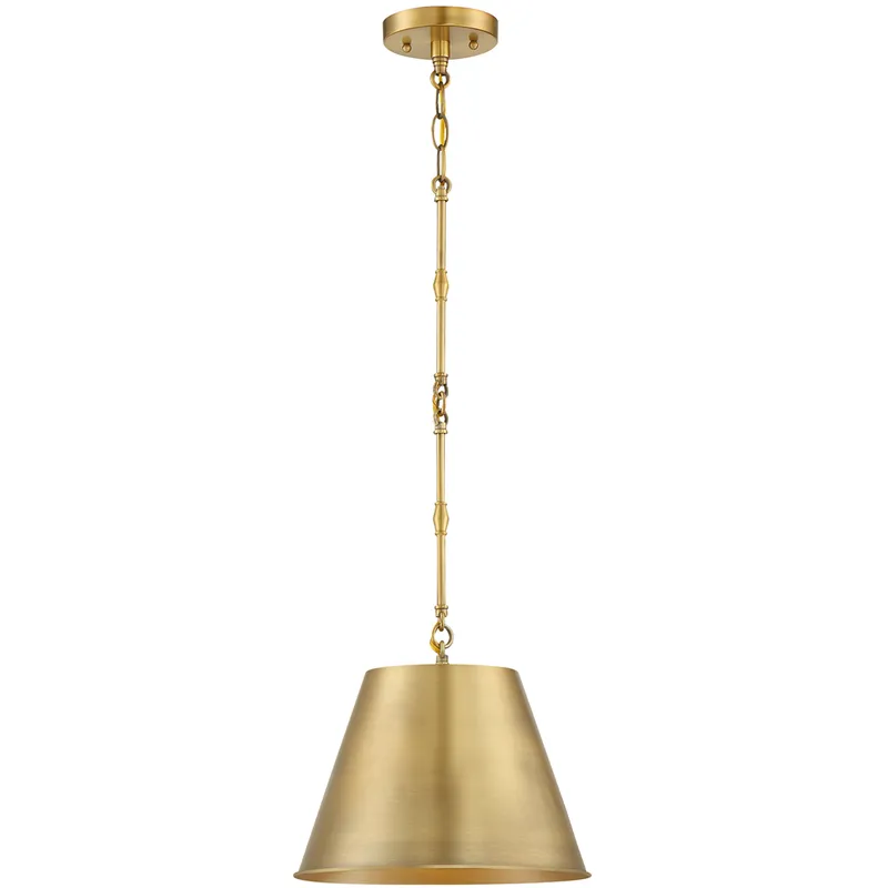 Alden 1 Light 12 inch Warm Brass Pendant Ceiling Light, Essentials