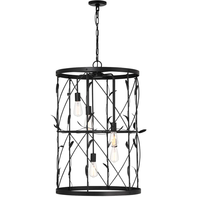 Lexington 5 Light 26 inch Matte Black Pendant Ceiling Light