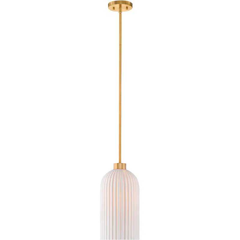 Isla Blanca 1 Light 8 inch Warm Brass Pendant Ceiling Light