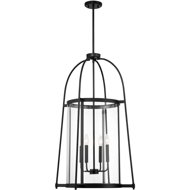 Rosedale 4 Light 23 inch Matte Black Pendant Ceiling Light