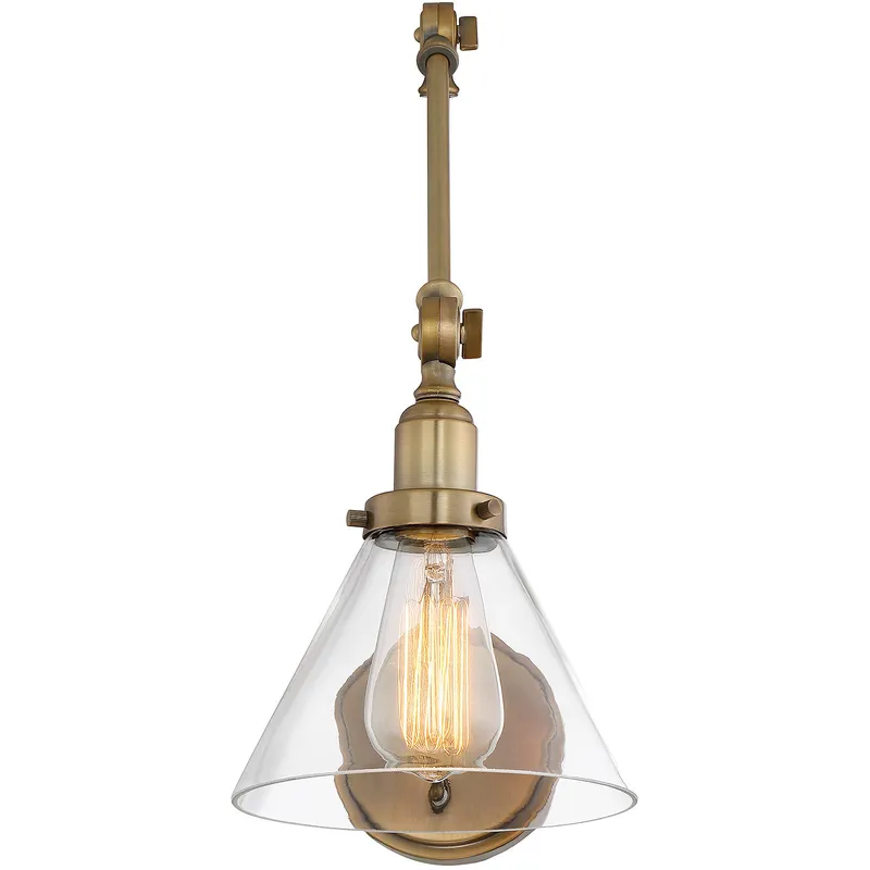 Drake 33.75 inch 60.00 watt Warm Brass Adjustable Wall Sconce Wall Light, Essentials