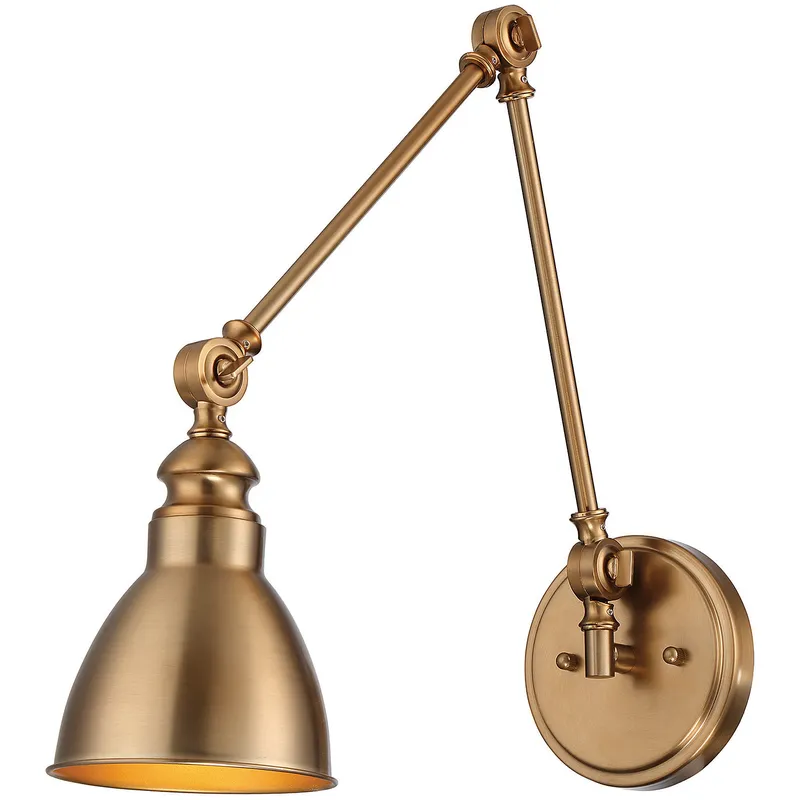 Dakota 33.75 inch 60.00 watt Warm Brass Adjustable Wall Sconce Wall Light, Essentials