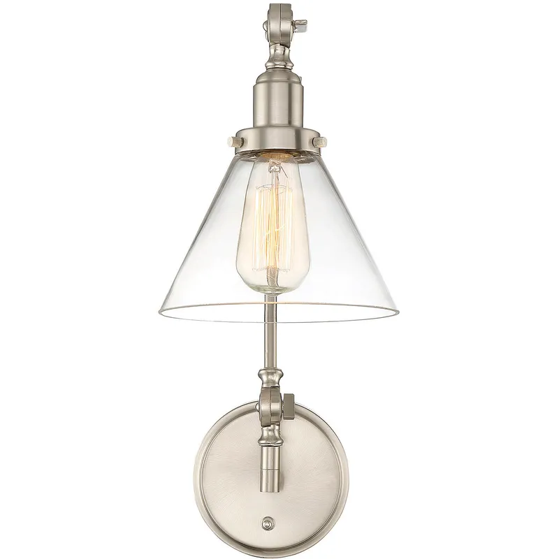 Drake 33.75 inch 60.00 watt Satin Nickel Adjustable Wall Sconce Wall Light, Essentials