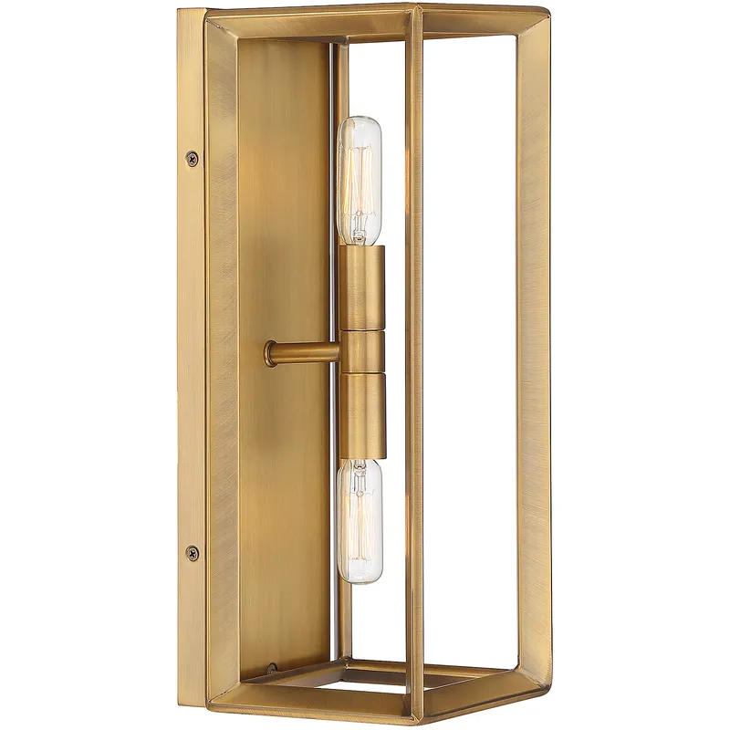 Richland 2 Light 5.5 inch Warm Brass Wall Sconce Wall Light