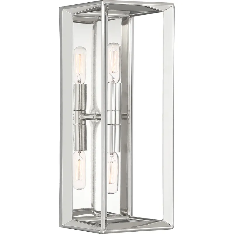 Richland 2 Light 5.5 inch Polished Nickel Wall Sconce Wall Light, Lighting One (Open)