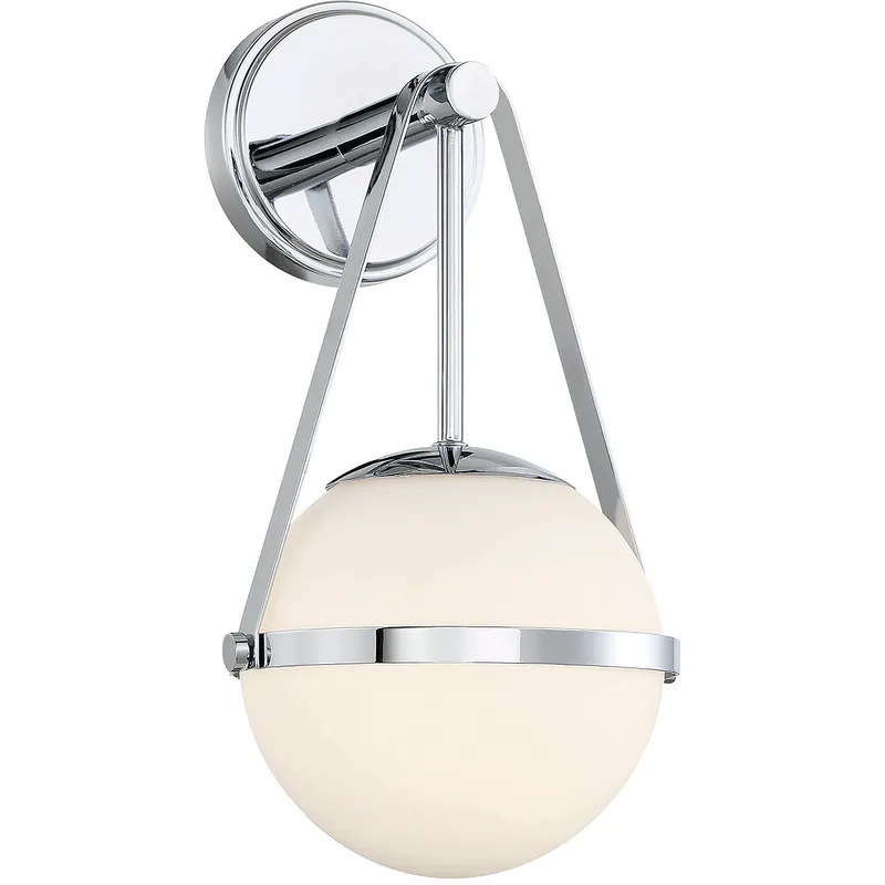 Polson 1 Light 8 inch Polished Chrome Wall Sconce Wall Light, Essentials