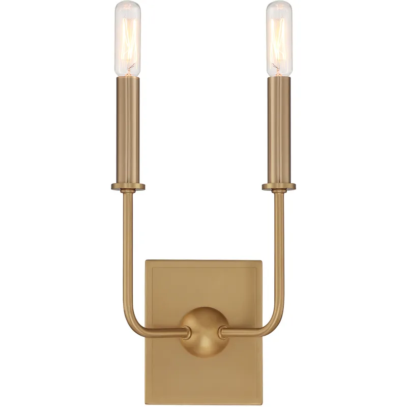 Avondale 2 Light 7 inch Warm Brass ADA Wall Sconce Wall Light, Essentials