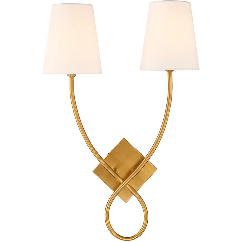 Barclay 2 Light 15.5 inch Warm Brass Wall Sconce Wall Light