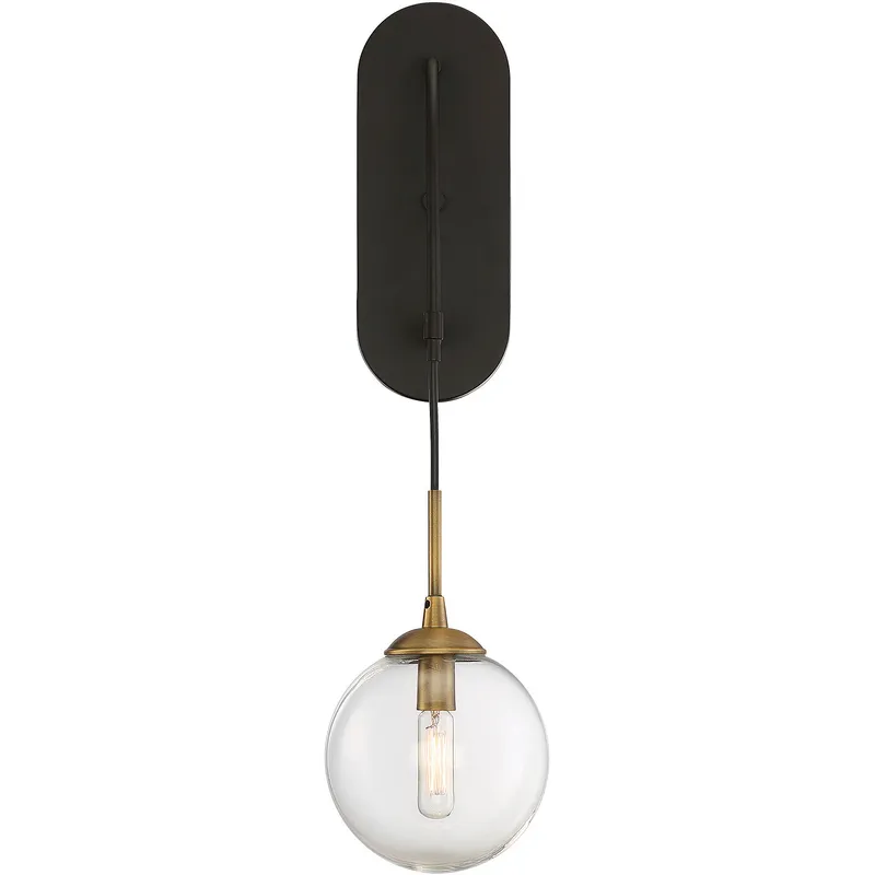 Fulton 1 Light 5.5 inch English Bronze and Warm Brass Wall Sconce Wall Light